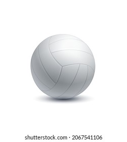 White volleyball ball. Isolated on a white background. Vector illustration