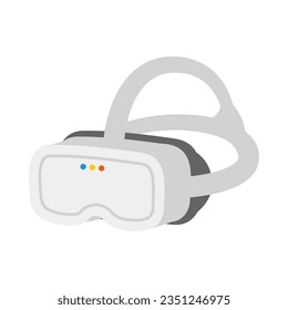 White VR goggles, games illustrations.