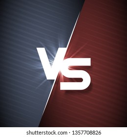 White vs letter energy conflict game versus screen action fight competition vector background graphic illustration