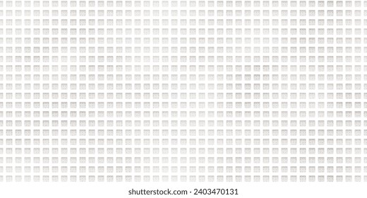 White waffle towel, napkin or tablecloth seamless pattern with noisy texture. Vector cotton or linen fabric background. Blank kitchen cloth