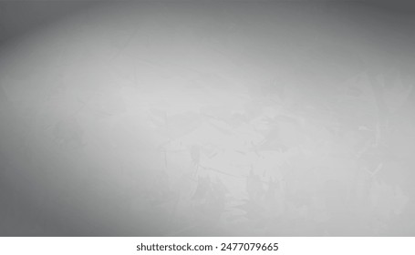 Fondo de textura de hormigón de pared blanca con sombra, luz, fondo vacío de superficie de piso de hormigón gris con patrón de textura agrietada, Anuncio de Vector para el concepto de diseño de loft