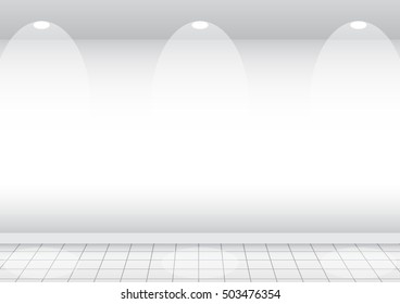 White wall room vector background