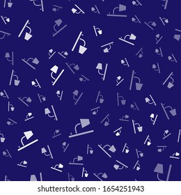 Weiße Mauer, Symbol einzeln auf blauem Hintergrund. Wandleuchte. Vektorillustration-Illustration