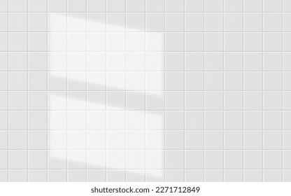 White wall tiles window sun shine light highlights on tiles - Shutterstock ID 2271712849