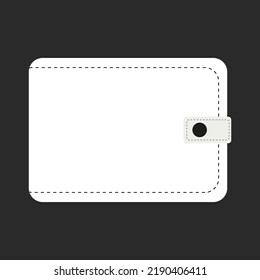 White wallet on black background for web design