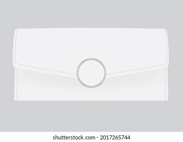 White wallet purse. vector illustration