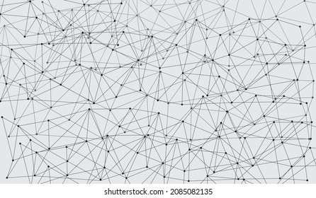 White wallpaper and black lines and dots
