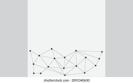 White wallpaper and black lines and dots