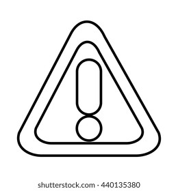 white warning sign with circle and lines over isolated background,vector illustration 
