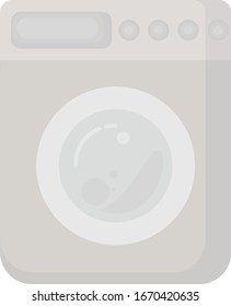 White wash machine, illustration, vector on white background.