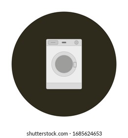 white washing machine on white background