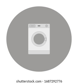 white washing machine on white background