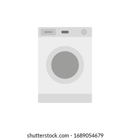 white washing machine on white background
