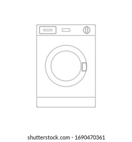 white washing machine on white background
