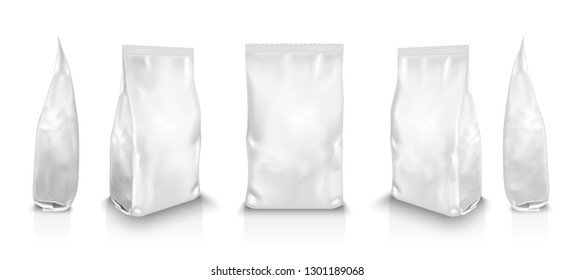 White Washing Powder Packaging. Sachet For Bread, Coffee, Sweets And Cookies.