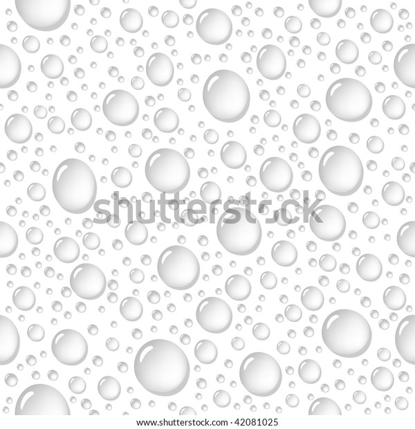White Water Drops Vector Seamless Background Stock Vector (Royalty Free