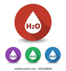 White Water icon in different colors set
