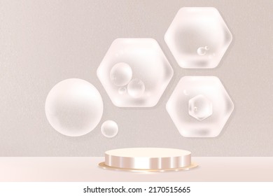 White water, Luxury background for health care or beauty product display with copy space, illustration vector.