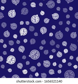 White Water meter icon isolated seamless pattern on blue background.  Vector Illustration