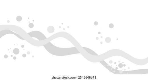 White Water Wave Design with Bubbles and Swirls for Clean and Festive Winter Backdrops