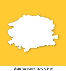 White watercolor cloud on yellow background for design. Vector illustration
