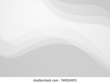 white wave abstract background vector 