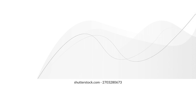  White wave abstract background for website, banner, poster.