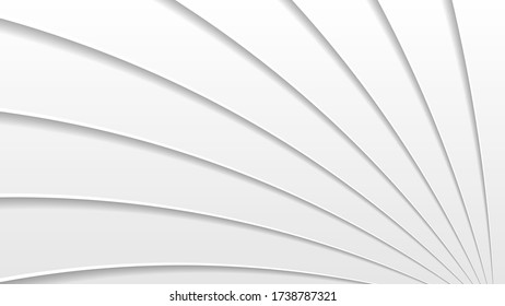 White Wave Abstract Paper Cut Background Desgin Vector Line Shadow Template