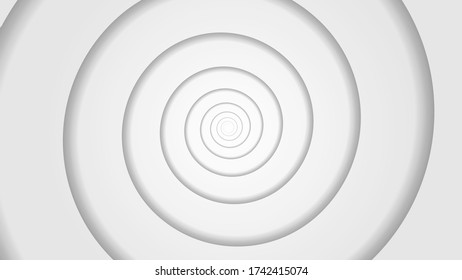 Plantilla de sombra de espiral vectorial del vector de fondo de corte de papel de onda blanca