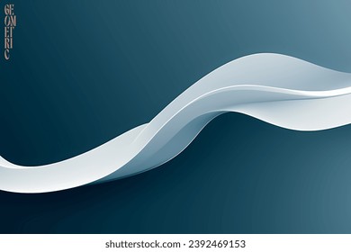 White Wave Background, Abstract geometric background with liquid shapes. Vector illustration.