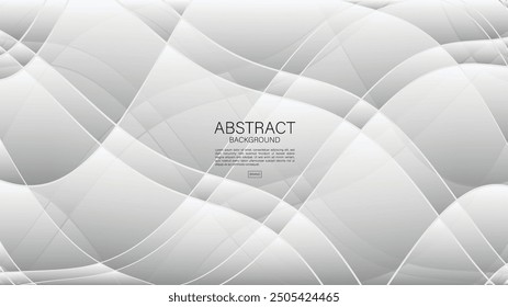 white wave background design, Gray abstract background, silver abstract background, Geometric vector, Silver texture, cover design, flyer, poster, advertisement, decoration wallpaper, book cover