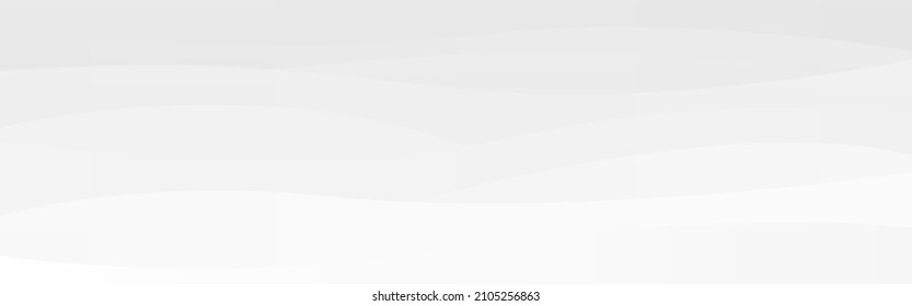 Fondo de ola blanca. Textura ondulada neutra con gradiente de luz. Sencillo telón de fondo del sitio web. Elegante plantilla de afiches. Papel de pared suave y futurista. Ilustración vectorial.