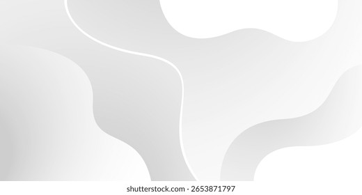 Fondo abstracto moderno minimalista de la capa blanca de la onda. Ilustración vectorial