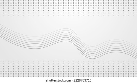 Diseño de fondo de arte de la línea de onda blanca