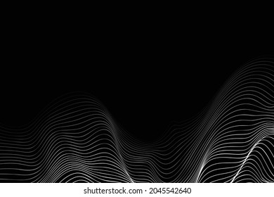 White Wave Lines Pattern Abstract Background. Vector