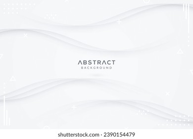 White wave modern abstract background design.