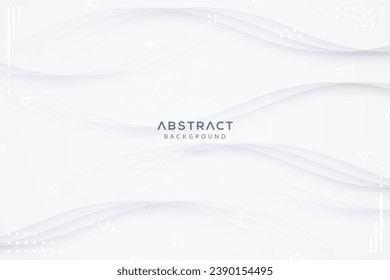 Weiße Welle, modernes abstraktes Hintergrunddesign.