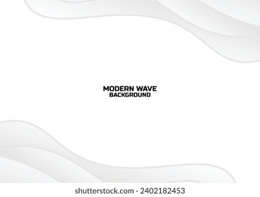 white wave modern banner background