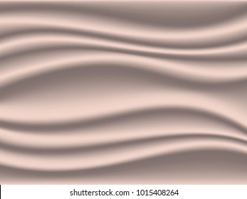 White Wave Silk Background, Vector Illustration