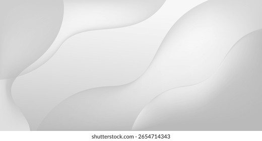 onda branca camada lisa minimalista moderno abstrato fundo. ilustração vetorial