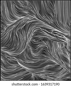 white waves, abstraction vector, modern illustration