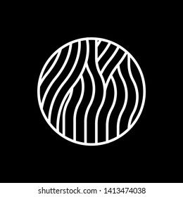 White Waves logo template. Simple Water symbol and icon Logo Template isolated on black background. Abstract ornamental emblem for business, travel, tourism and ecology concepts, health.