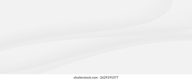 White waves softly flow across a minimalist background smooth texture