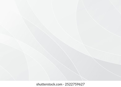 White wavy abstract business background. White and grey soft subtle background. Flowing dynamic curvy lines for websites and social media