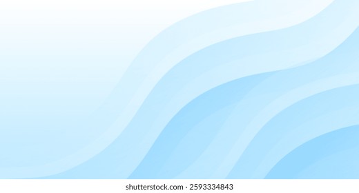 White wavy glowing lines on a blue background. Futuristic digital high-technology pattern background abstract modern design