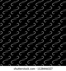 White wavy line seamless pattern. Fashion graphic background design. Modern stylish abstract texture. Design monochrome template for prints, textile, wrapping, wallpaper, etc. Vector illustration
