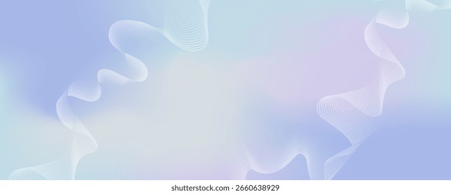 Fundo abstrato de linhas onduladas brancas - listras curvas suaves, oscilações dinâmicas. Design gráfico minimalista futurista. 