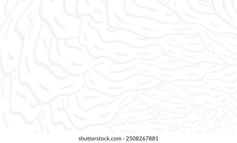 white wavy surface motion  , simple  hand-drawn  flat design web background  