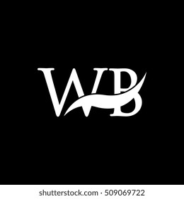 White WB Swoosh Logo Vector