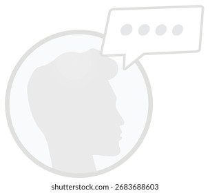 Avatar de Web blanco. Ilustración vectorial